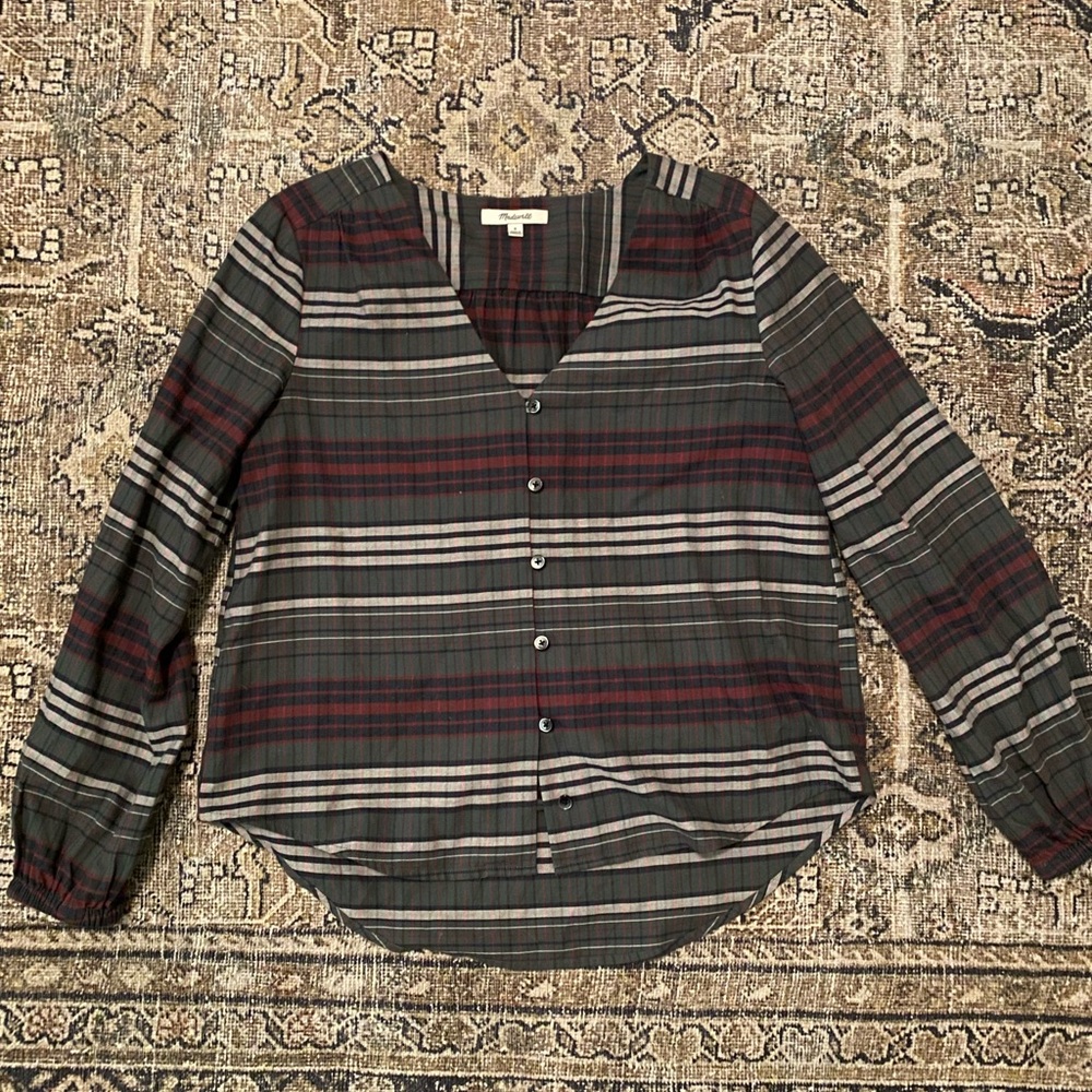 Madewell plaid top
